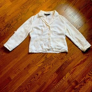 Mossimo White Linen Jacket- Large
